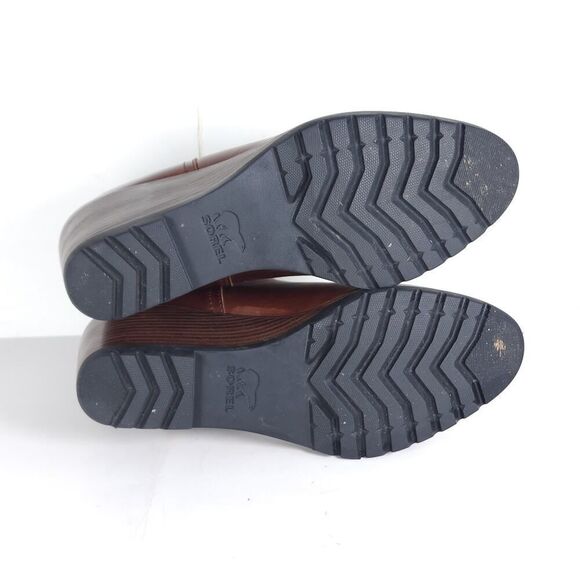 Sorel Women's After Hours US8,5 Brown Leather Wedge Ankle Chelsea Boots - Picture 10 of 15